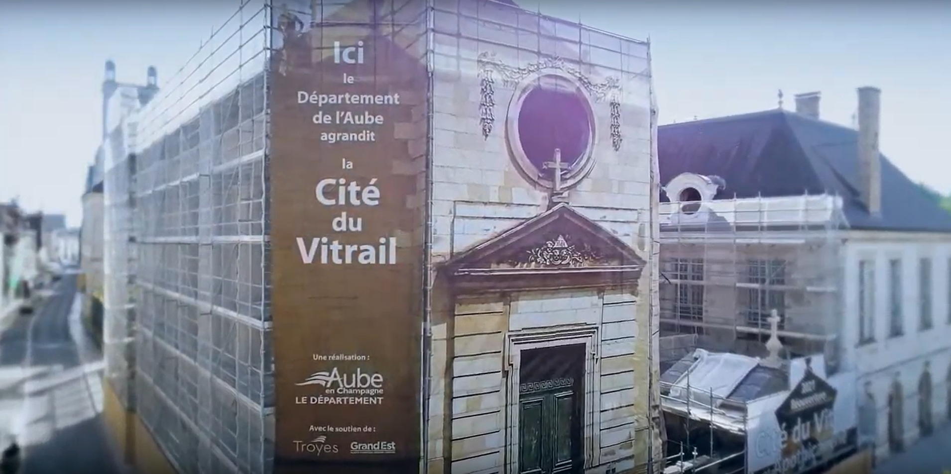 Captude vidéo chantier de l'Hôtel-Dieu-Le-Comte à Troyes