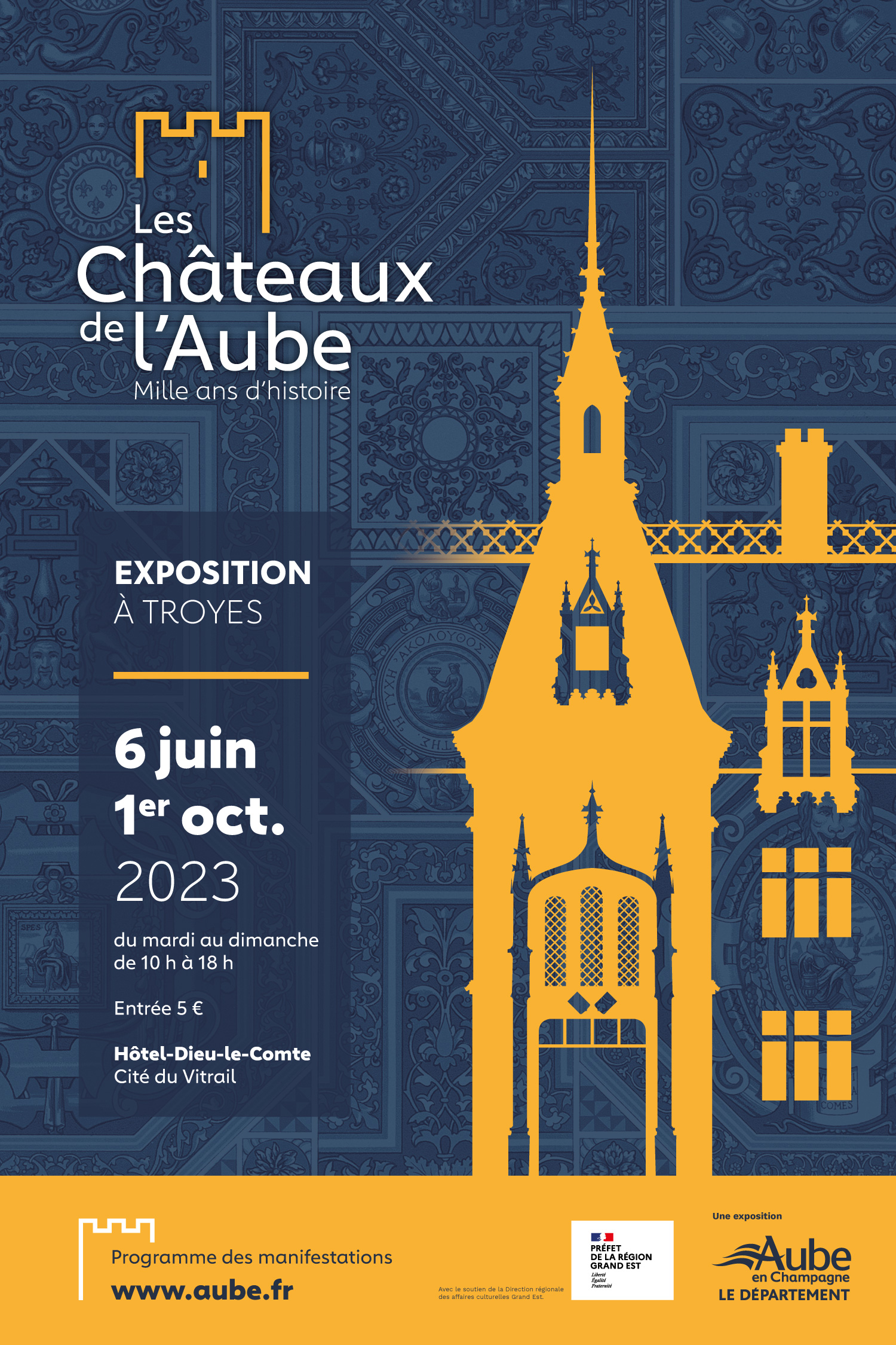 affiche expo châteaux de l'Aube