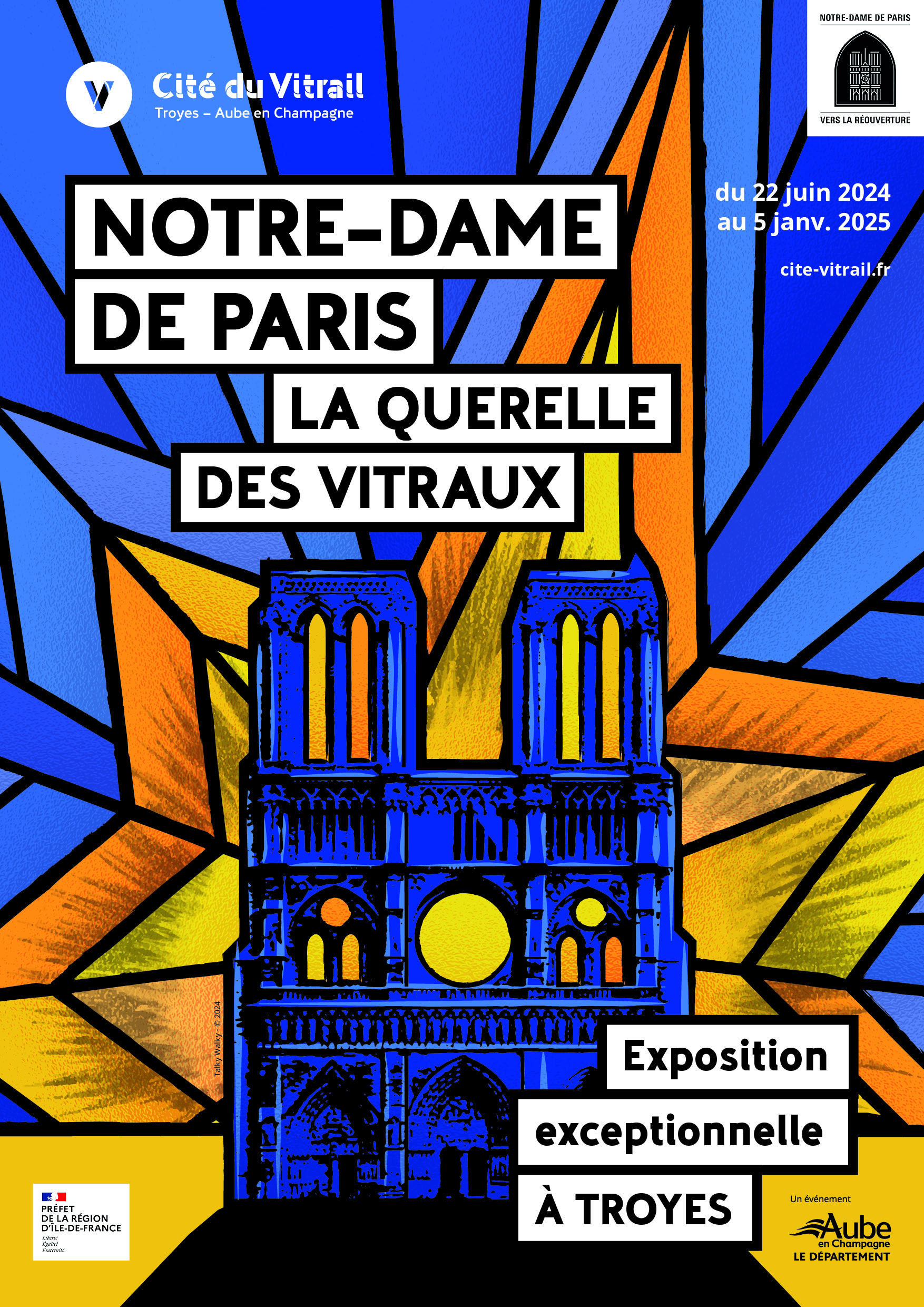 Affiche exposition temporaire Notre-Dame de Paris : la querelle des vitraux