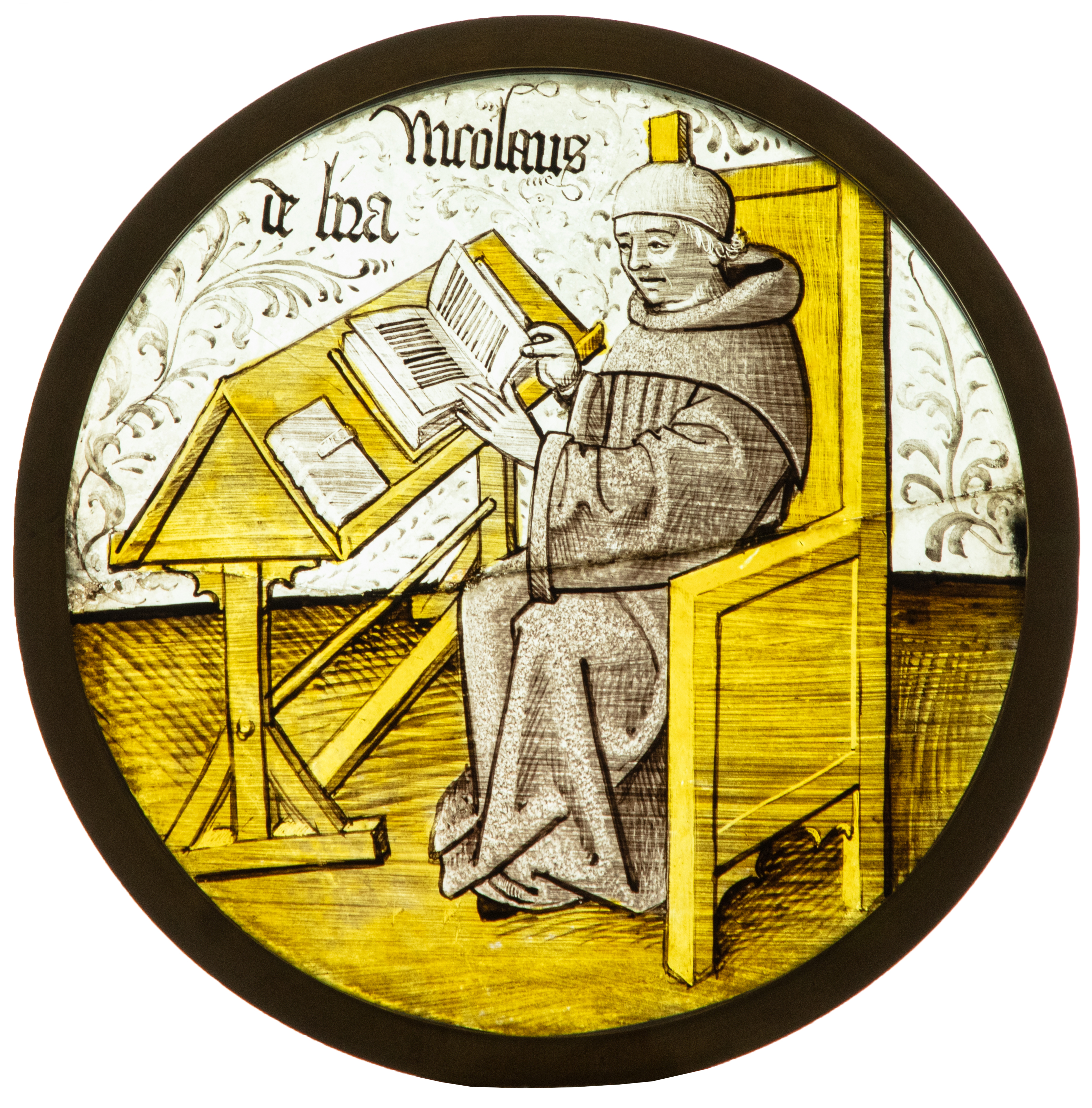 Vitrail représentant Nicolas de Lyre