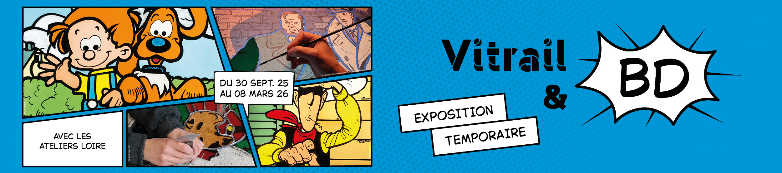Affiche de l'exposition Vitrail & BD