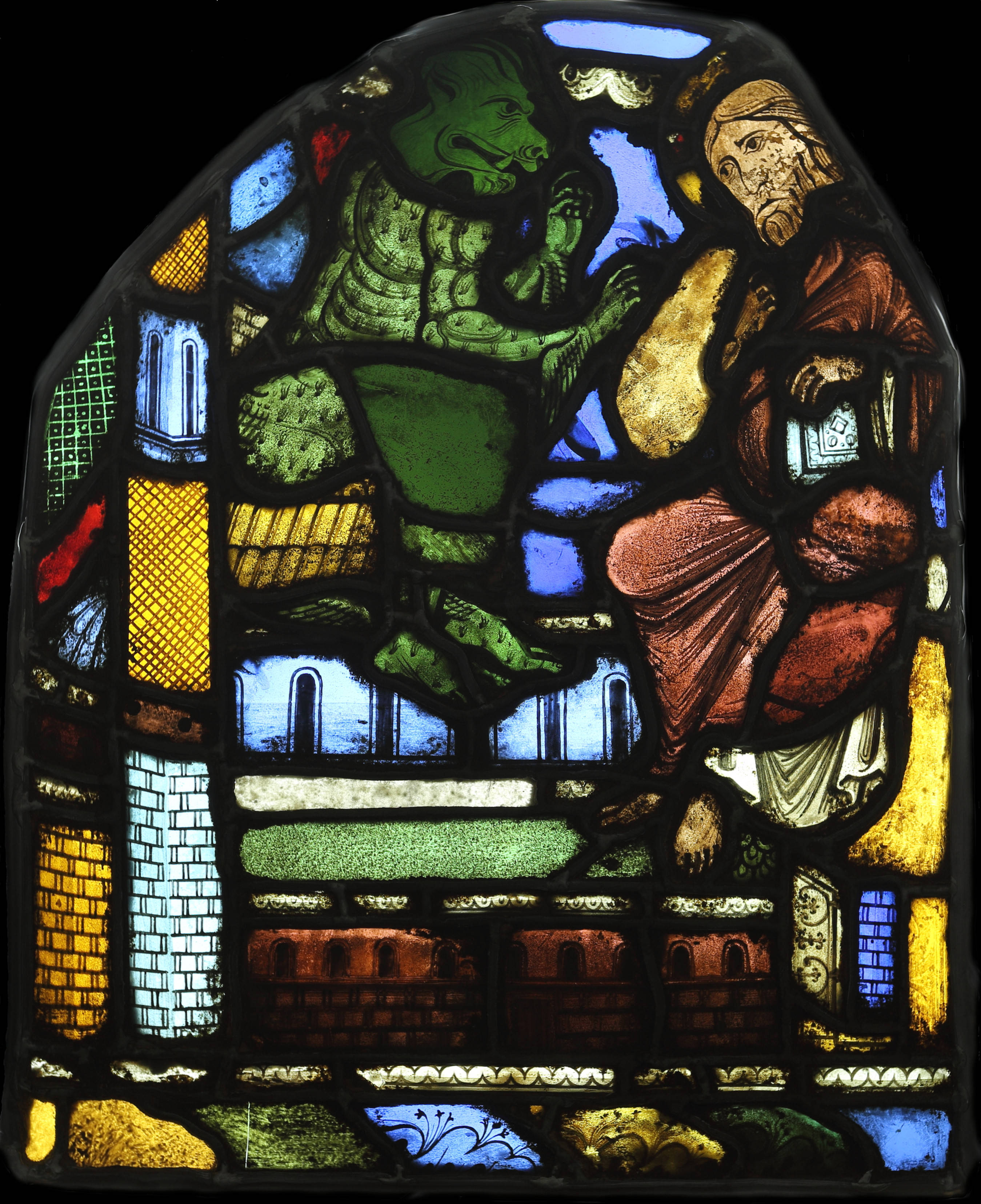 Vitrail Tentation sur le Temple