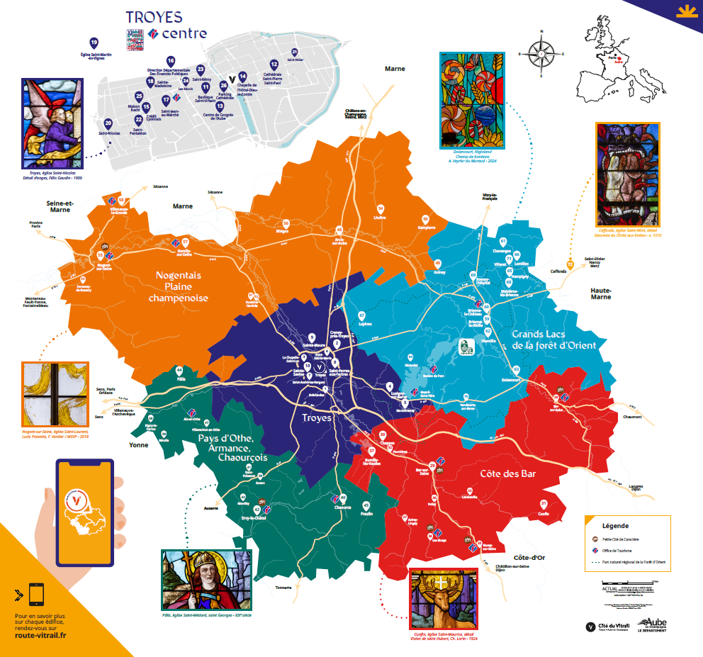 Carte Route du vitrail 2026