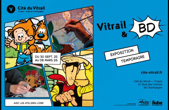 Affiche de l'exposition Vitrail & BD