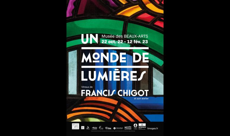 Affiche exposition Un monde de lumières - Vitraux de Francis Chigot
