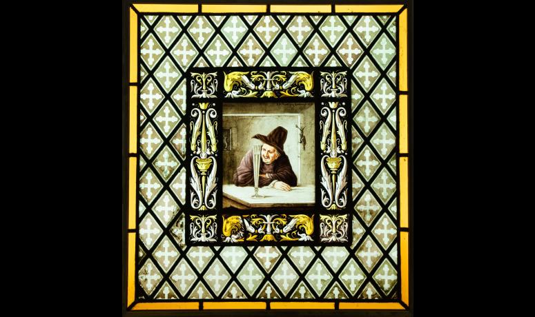 Visite Vitrail du mois "Le buveur de champagne" (1874)