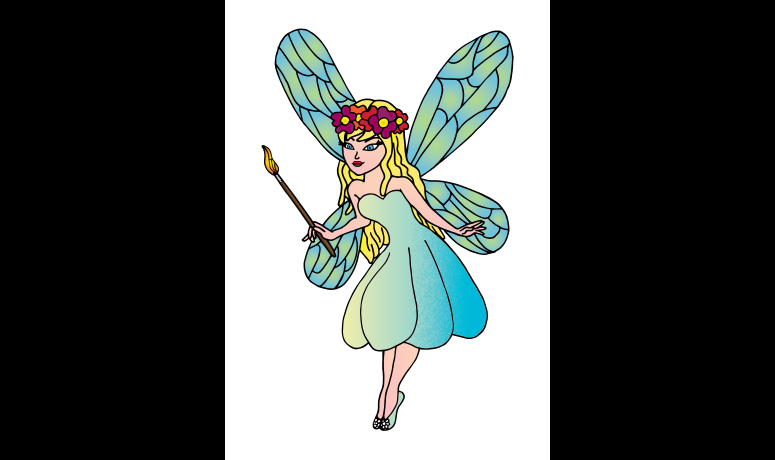 Illustration Fée Grisaille