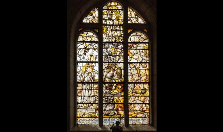 Luttes allégoriques entre Catholiques et Protestants, église de Pont-Saint-Marie