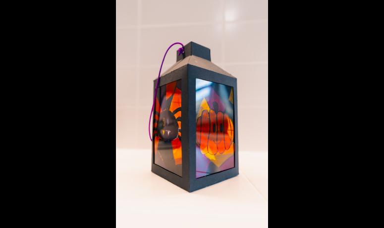 Lanterne effet vitrail